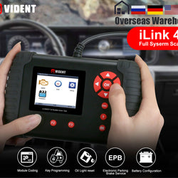 VIDENT iLink400 Automotive Full System Scanner ABS/SRS/EPB/Transmission Diagnostic tool DPF Regeneration Oil Reset Update Online